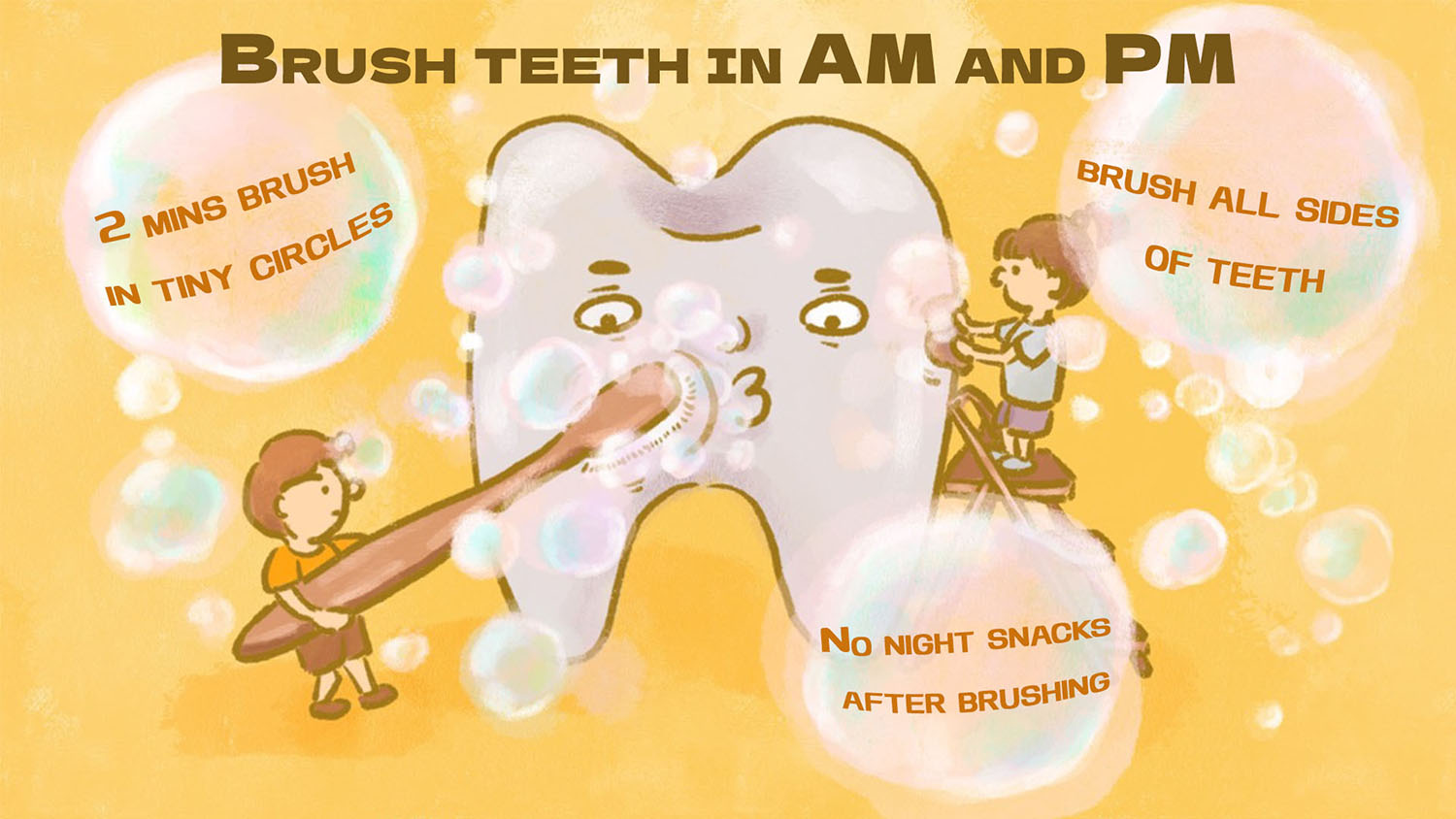 Brush Your Teeth in the Morning and before Bed at Night